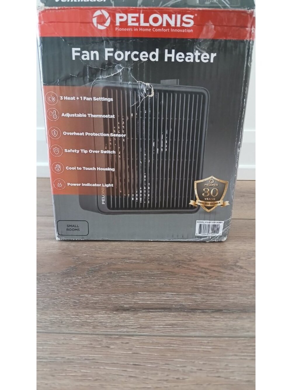 PELONIS 1500W Fan Forced Space Heater PSHF10M1ABBV 3 Heat Settings + Fan TESTED
